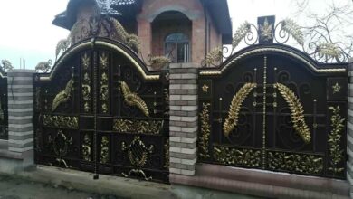 درب حیاط در استان کردستان با مدل فلزی برای خانه