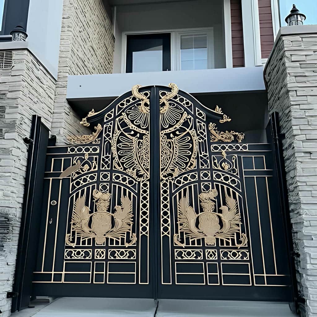 درب حیاط در استان کردستان هنگام بازدید تخصصی ورودی