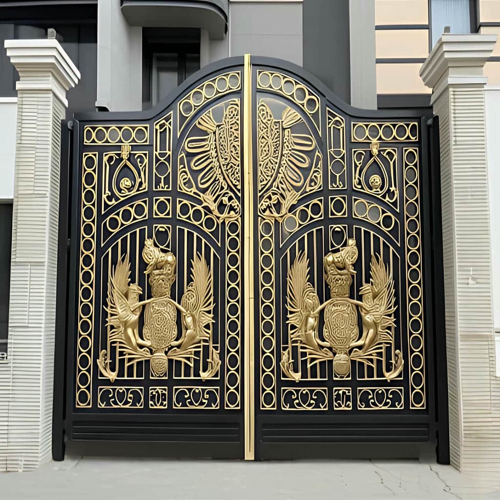 درب حیاط در زنجان با مدل فلزی آماده سفارش اینترنتی