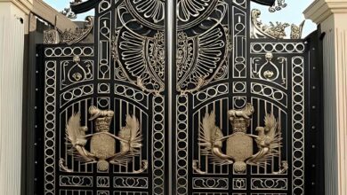درب حیاط در بجنورد با لولای متناسب با مدل