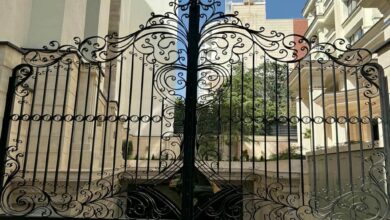 درب حیاط در استان خوزستان با طراحی مدرن و مینیمال