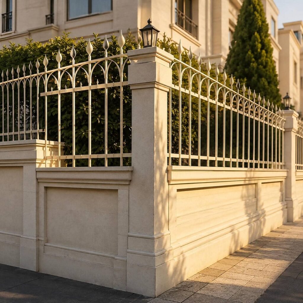 حفاظ دیوار حیاط در فضای باز ساختمانی
