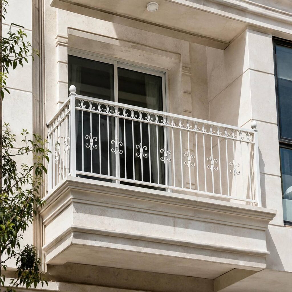 نرده بالکن در رشت با متریال فلزی و ساختار مقاوم