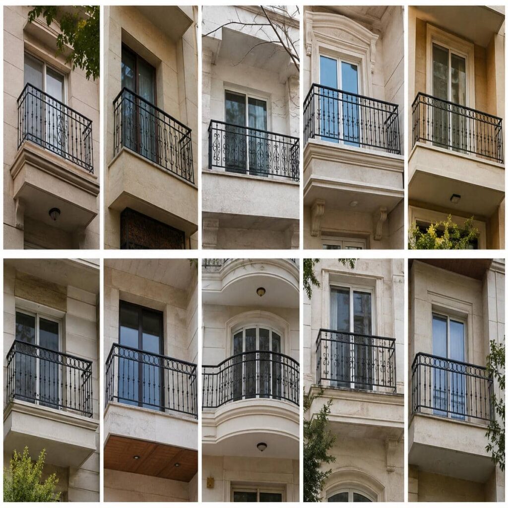 نرده بالکن در استان کرمان با مدل فلزی مناسب فضای باز