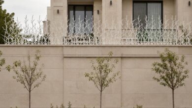 حفاظ دیوار در استان چهارمحال و بختیاری با مدل شاخ گوزنی برای نمای مدرن