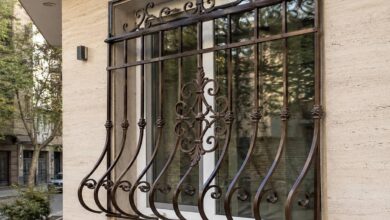 حفاظ پنجره آهنی با پروفیل فلزی برای ساختمان در قزوین