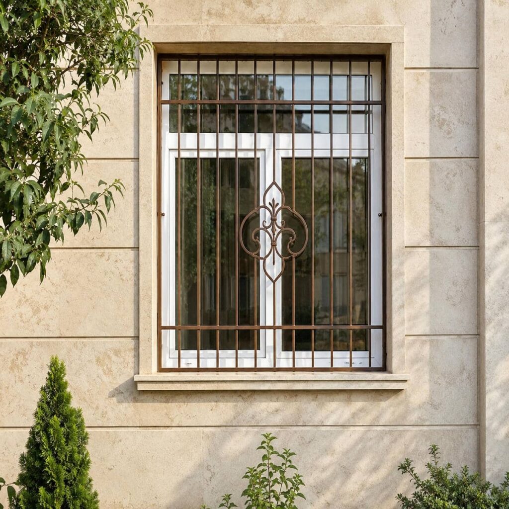 حفاظ پنجره فلزی با اتصالات مقاوم برای پروژه در قم