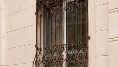 حفاظ پنجره آهنی برای دهانه بزرگ ساختمان در رشت