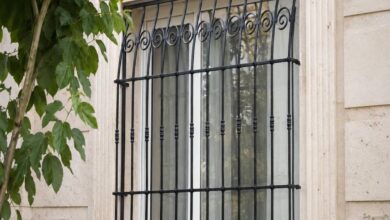 حفاظ پنجره آهنی مشکی برای ساختمان مسکونی در استان اصفهان