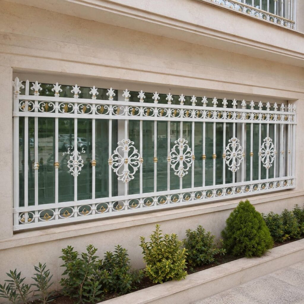 حفاظ پنجره آهنی رنگ شده برای فضای بیرونی در استان خوزستان