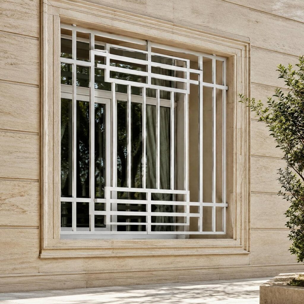 حفاظ پنجره آهنی برای نمای مسکونی بزرگ در رشت