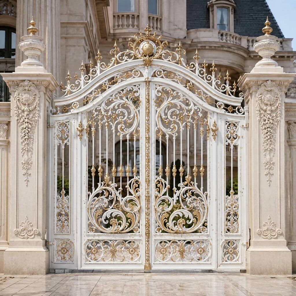 درب ضدزنگ حیاط با سطح یکدست و صاف