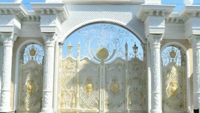 درب حیاط ویلایی با کرکره برقی و تیغه آلومینیومی