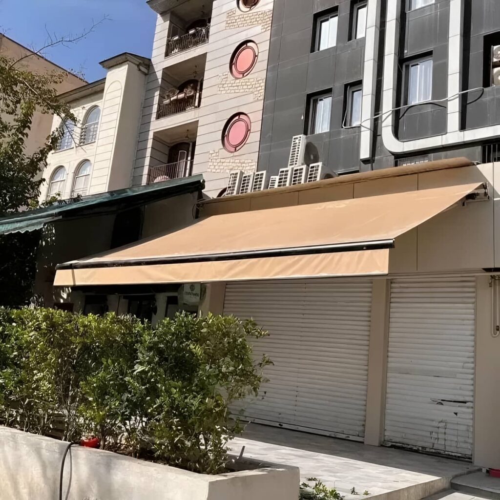 سایبان برقی با موتور متناسب سازه