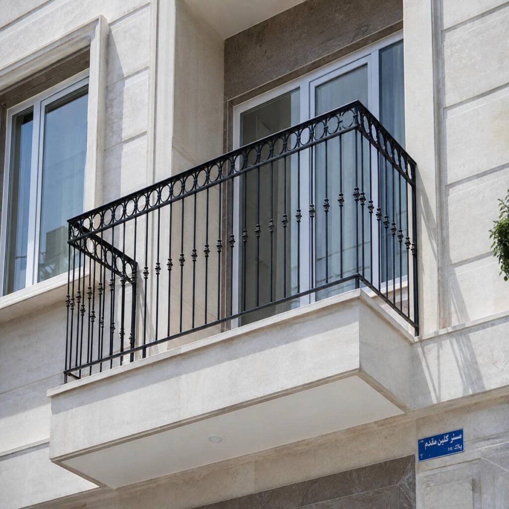 سفارش حفاظ تراس منحنی مطابق هندسه اختصاصی پروژه