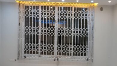 حفاظ آکاردئونی با تعمیر قفل و اتصالات
