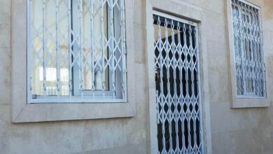 درب آکاردئونی سفارشی با ابعاد اختصاصی ورودی