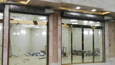 تولیدی درب کشویی شیشه ای اتوماتیک سفارشی
